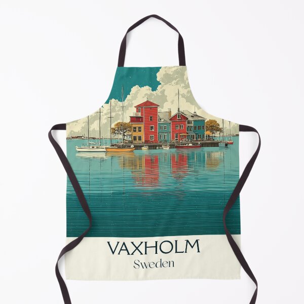 Item preview, Vaxholm Sweden Vintage Travel Poster | Stockholm Archipelago Retro Art designed and sold by TuncGK.