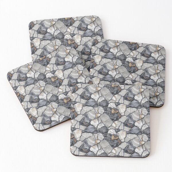 Item preview, Rugged Natural Stone Wall with Blue and Earthy Tones designed and sold by NTGUILTY.