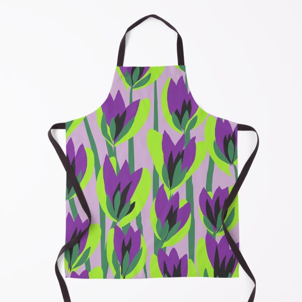 Item preview, Modern Abstract Dutch Flowers in Lilac, Purple and Green designed and sold by Deutschic.