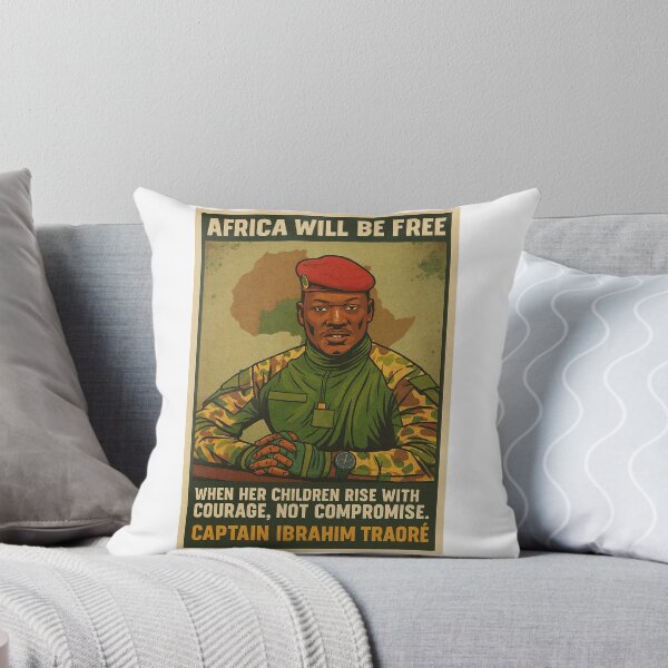 Item preview, Captain of Courage: Ibrahim Traoré with Africa Map designed and sold by ArtistrySky.