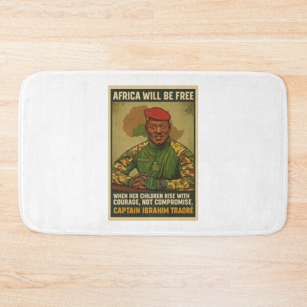 Item preview, Captain of Courage: Ibrahim Traoré with Africa Map designed and sold by ArtistrySky.