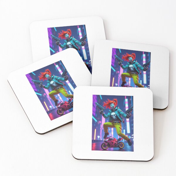 Item preview, Night City Menace – Cyberpunk Warrior in Neon Fury designed and sold by QwikTees.