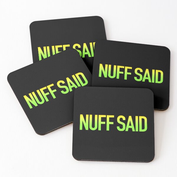 Item preview, Nuff Said in Yellow and Green Modern Minimal designed and sold by Memes N Lore .