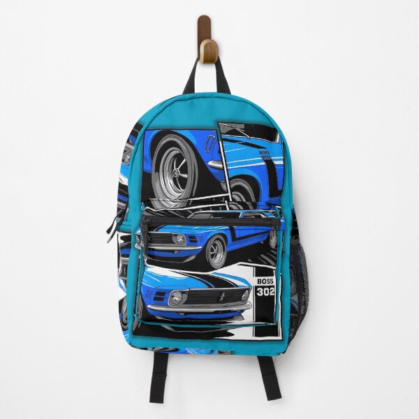 Item preview, Retro Blue Muscle Car Comic Style Illustration designed and sold by Artistic canvas store.