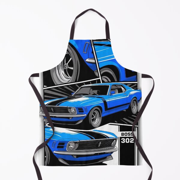 Item preview, Retro Blue Muscle Car Comic Style Illustration designed and sold by Artistic canvas store.