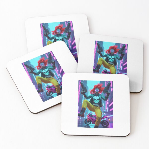 Item preview, Night City Menace – Cyberpunk Warrior in Neon Fury designed and sold by QwikTees.