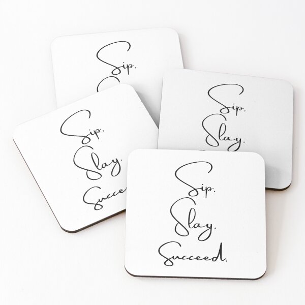 Item preview, Sip Slay Succeed – Lifestyle & Ambition Quote designed and sold by CeeJayesDesigns.