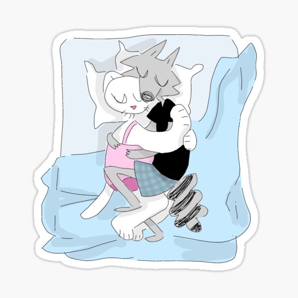 Item preview, Billie and Mittens Snuggle designed and sold by alexcreatesart.