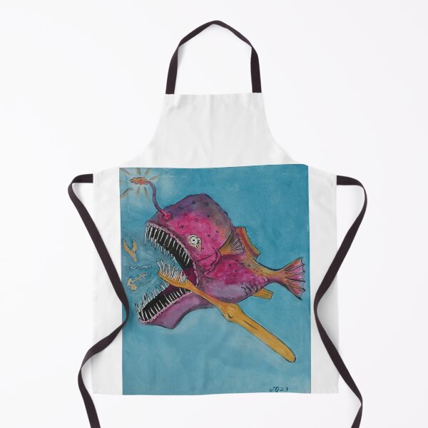 Item preview, Surreal Angler Fish Brushing Teeth designed and sold by GrassoGraphics.