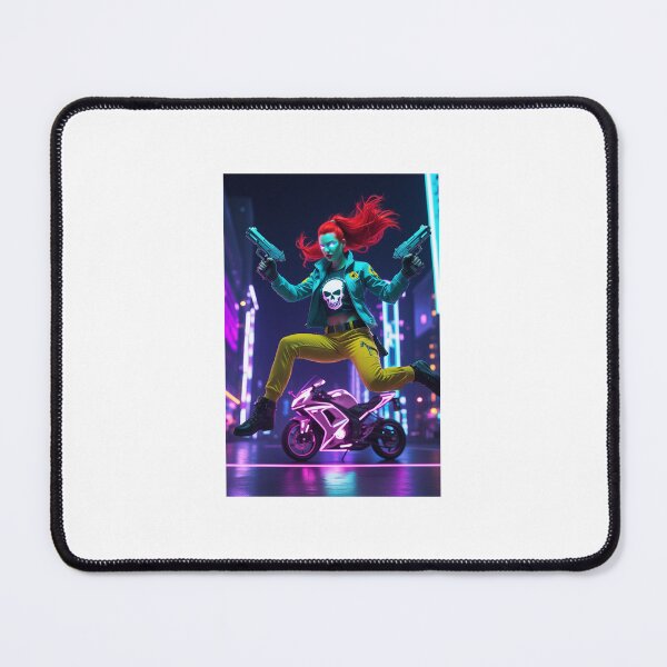 Item preview, Night City Menace – Cyberpunk Warrior in Neon Fury designed and sold by QwikTees.