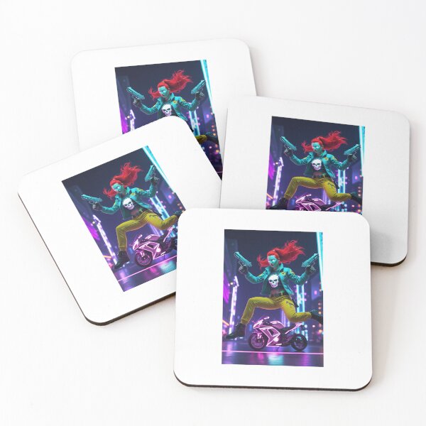 Item preview, Night City Menace – Cyberpunk Warrior in Neon Fury designed and sold by QwikTees.