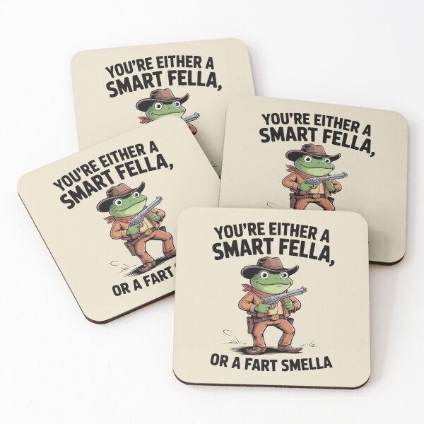 Item preview, You're Either A Smart Fella Or A Fart Smella Vintage Frog, Cowboy Frog, Fart Joke designed and sold by Dabbing Turtle Designs.