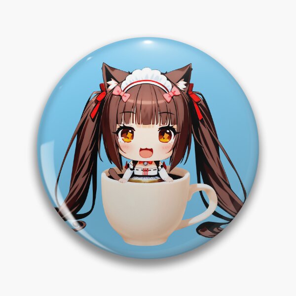 Item preview, Chibi Chocola inside a cup of coffee. Kawaii Cat Girl. designed and sold by MikaseSan.