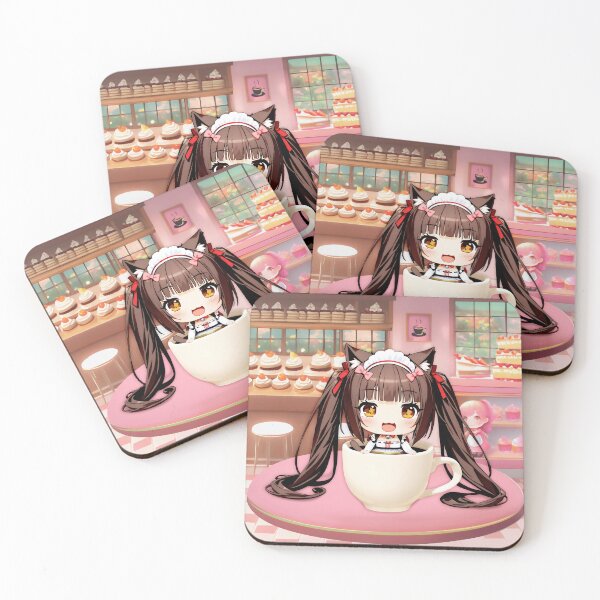 Item preview, Chibi Chocola inside a cup of coffee. Kawaii Cat Girl. designed and sold by MikaseSan.