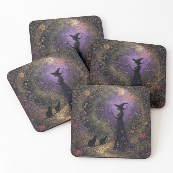 Item preview, Witch and Black Cats designed and sold by TheDarkWardrobe.