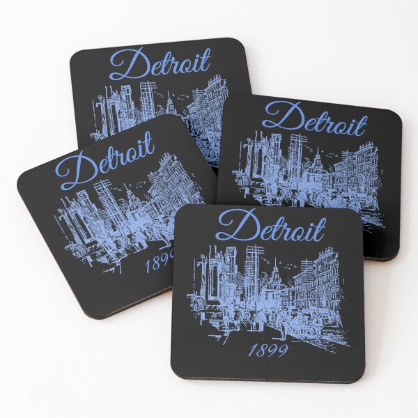 Item preview, Detroit city skyscraper skyline designed and sold by GulQari.