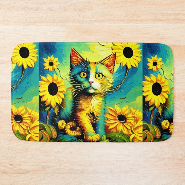 Item preview, A beautiful kitten among the sunflowers. designed and sold by Natalia-Vlad.