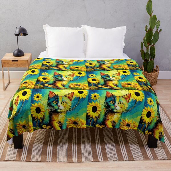 Item preview, A beautiful kitten among the sunflowers. designed and sold by Natalia-Vlad.