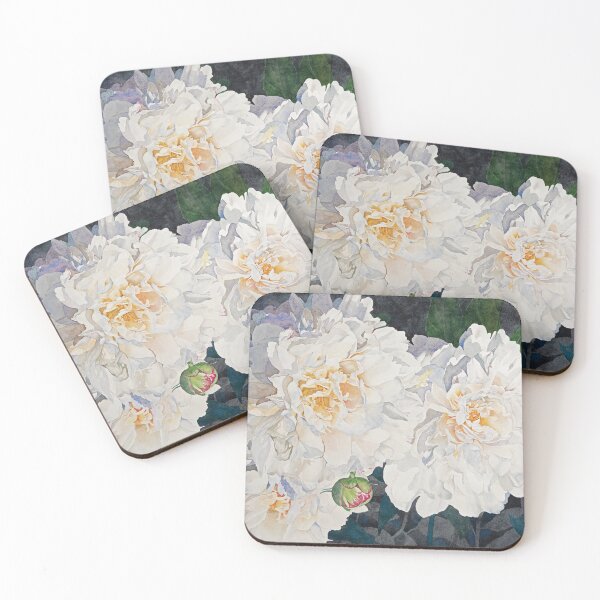 Item preview, White Peonies Watercolor designed and sold by Gayle Mahoney.
