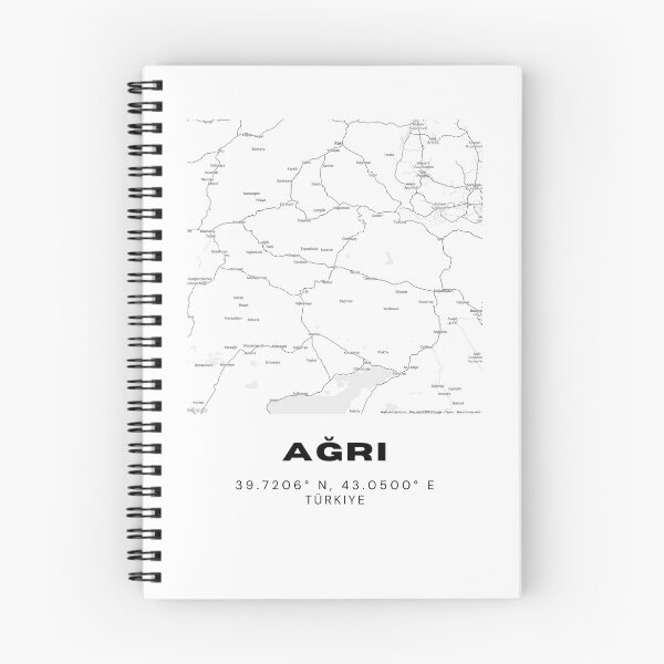 Item preview, Minimalist Ağrı Map – Black & White Eastern Turkey City Poster designed and sold by RM-Journey.