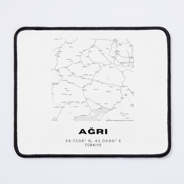 Item preview, Minimalist Ağrı Map – Black & White Eastern Turkey City Poster designed and sold by RM-Journey.