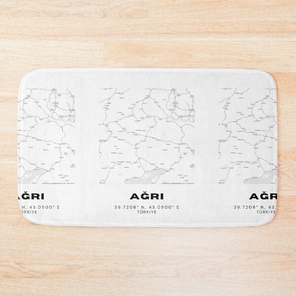 Item preview, Minimalist Ağrı Map – Black & White Eastern Turkey City Poster designed and sold by RM-Journey.