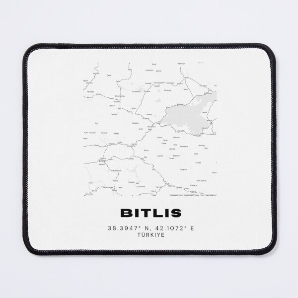 Item preview, Minimalist Bitlis Map – Modern Black & White Anatolia Poster designed and sold by RM-Journey.