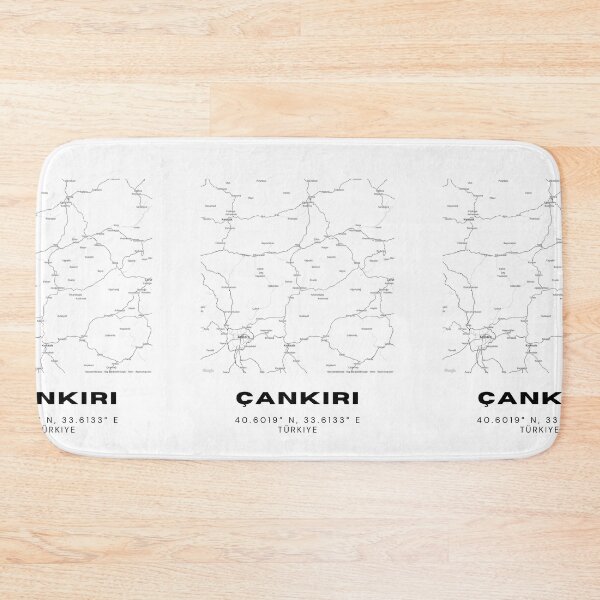 Item preview, Minimalist Çankırı Map – Black & White Central Anatolia Poster designed and sold by RM-Journey.