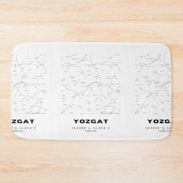 Item preview, Minimalist Yozgat Map – Modern Black & White City Print designed and sold by RM-Journey.