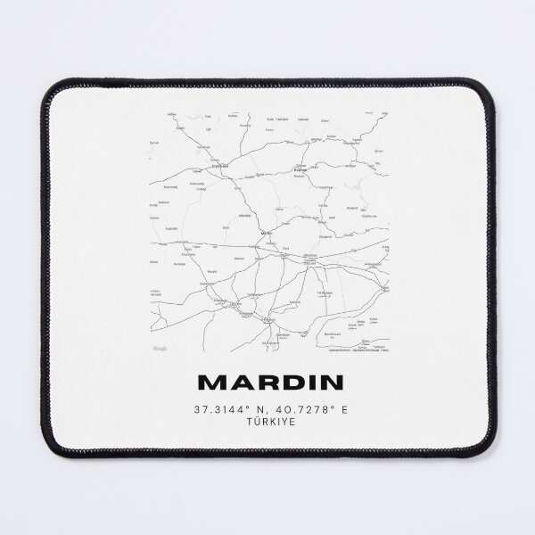 Item preview, Minimalist Mardin Map – Historic City in Black & White Design designed and sold by RM-Journey.