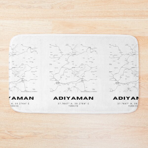 Item preview, Minimalist Adıyaman Map – Black & White Mount Nemrut Region Print designed and sold by RM-Journey.
