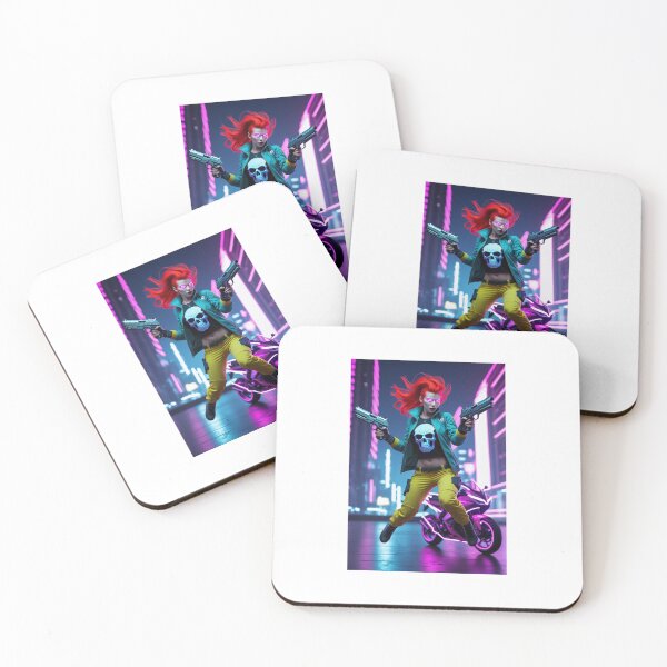 Item preview, Night City Menace – Cyberpunk Warrior in Neon Fury designed and sold by QwikTees.