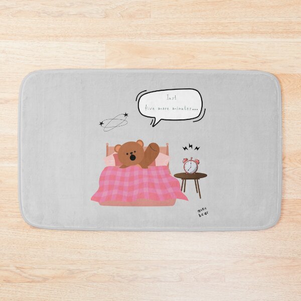 Item preview, Just Five More Minutes – Lazy Bear Morning Mood ( Gray Background ) designed and sold by mintmono-studio.