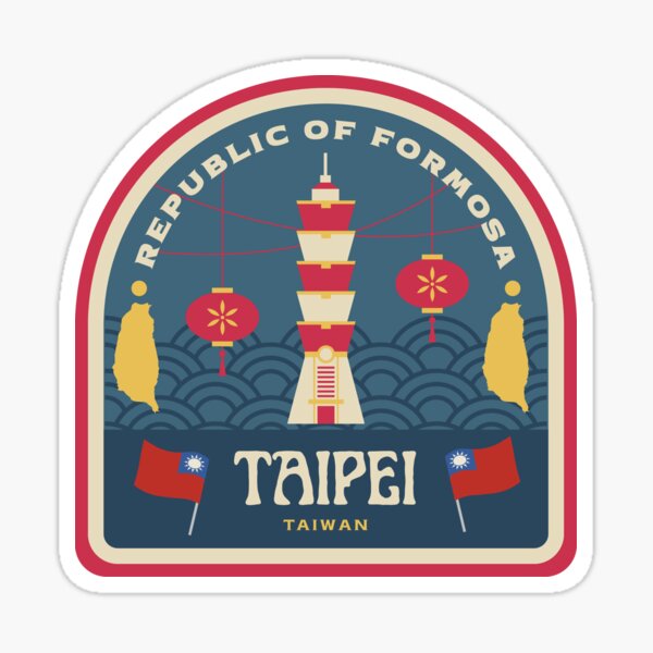 Item preview, Vintage Republic of Formosa Travel Design – Taipei Taiwan Landmark Art designed and sold by tiigerdad.