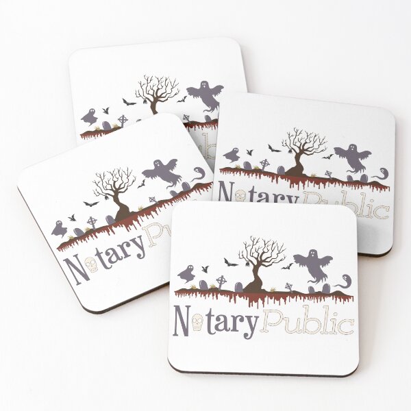 Item preview, Notary Public Halloween Graveyard – Spooky Ghost & Skull Design designed and sold by NotaryLife.