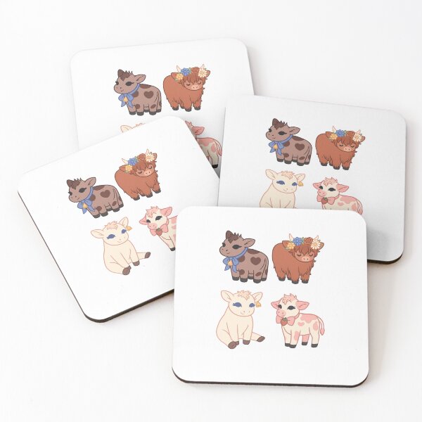 Item preview, Chocolate Cow – Cute Pastel Kawaii Calf with Heart Spots designed and sold by QwikTees.