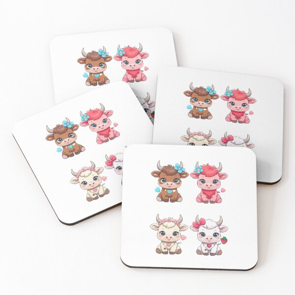 Item preview, Chocolate Cow – Cute Pastel Kawaii Calf with Heart Spots designed and sold by QwikTees.