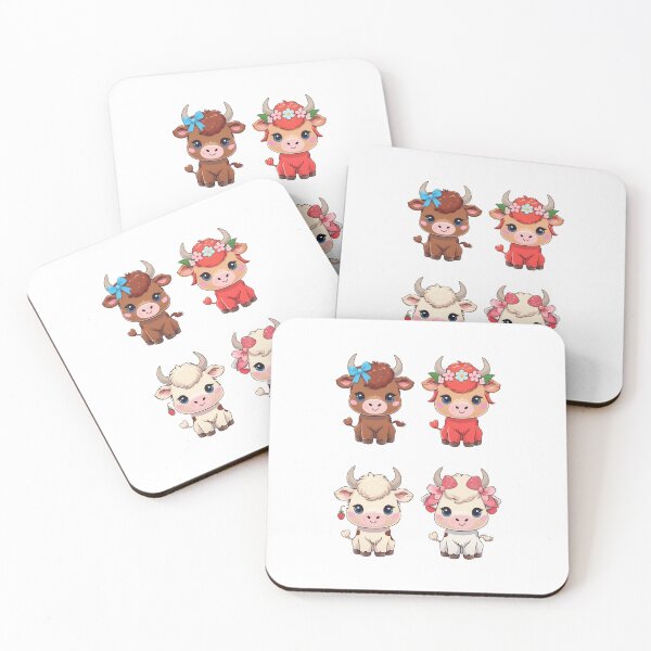 Item preview, Chocolate Cow – Cute Pastel Kawaii Calf with Heart Spots designed and sold by QwikTees.