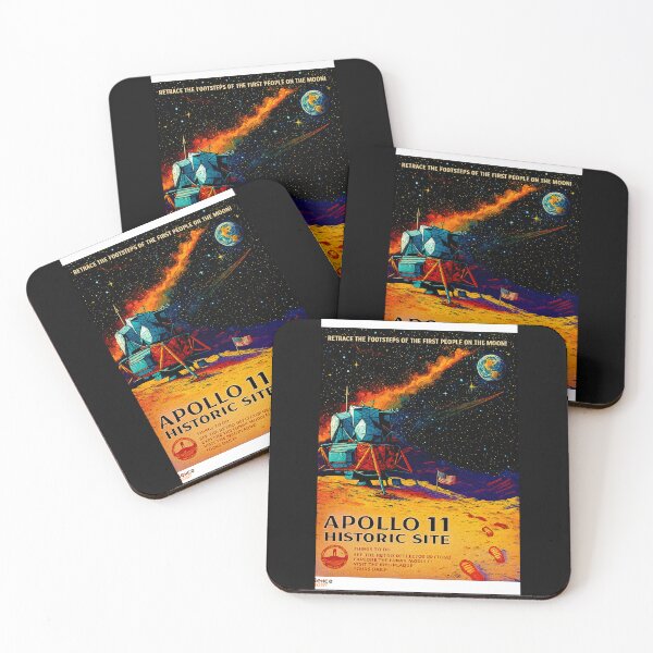 Item preview, Apollo 11 historic site vintage poster Variation#1 designed and sold by Helios Be. Lavsh.