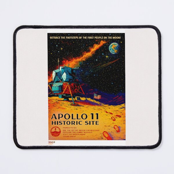 Item preview, Apollo 11 historic site vintage poster Variation#1 designed and sold by Helios Be. Lavsh.