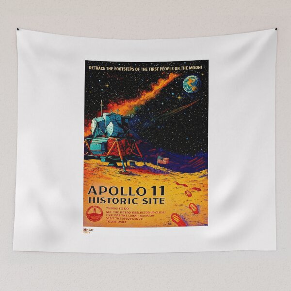 Item preview, Apollo 11 historic site vintage poster Variation#1 designed and sold by Helios Be. Lavsh.