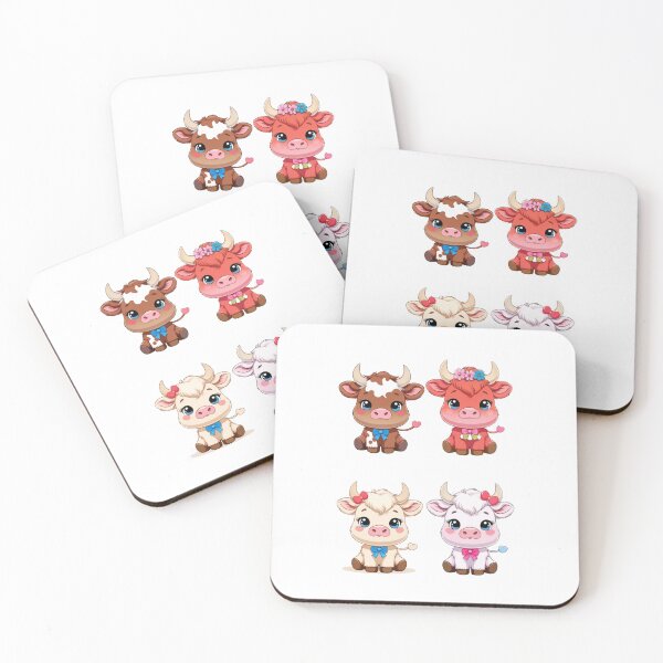 Item preview, Chocolate Cow – Cute Pastel Kawaii Calf with Heart Spots designed and sold by QwikTees.