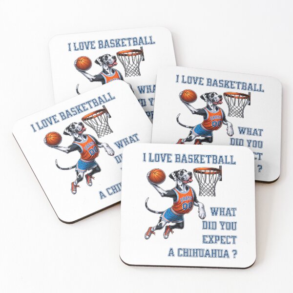 Item preview, I love basketball what did you expect a chihuahua? designed and sold by BritishDelights.