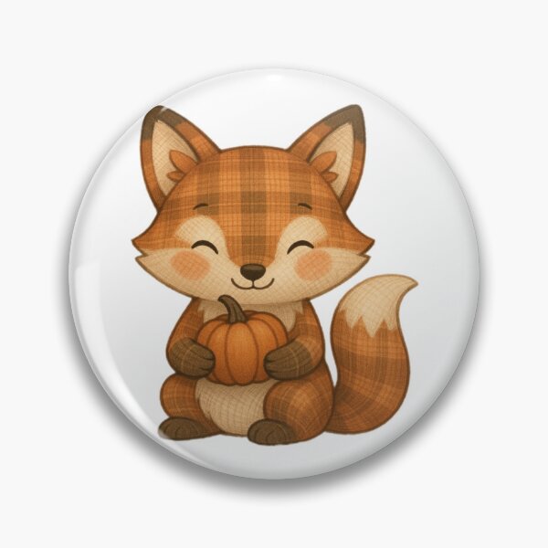Item preview, Cute Plaid fox holding a pumpkin  designed and sold by AvocadoWings27.