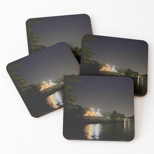 Item preview, Luminous Whispers – Circus Lights Dancing on the Rainy River  -  Rainy Night Reflections designed and sold by aadventures.