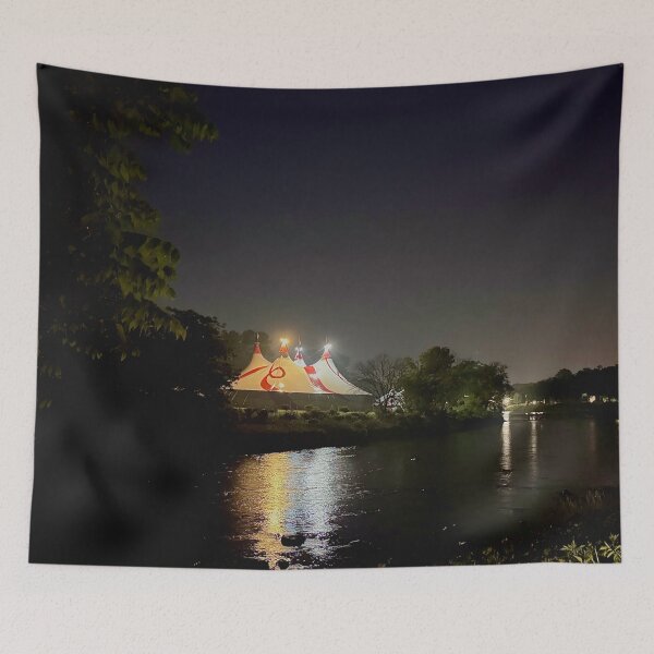 Item preview, Luminous Whispers – Circus Lights Dancing on the Rainy River  -  Rainy Night Reflections designed and sold by aadventures.