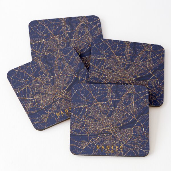 Item preview, Nantes, France Map - City At Night designed and sold by deMAP.