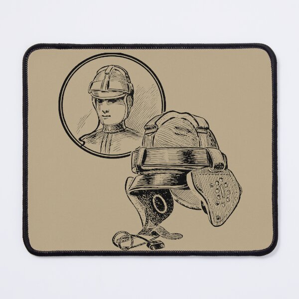 Item preview, Vintage Aviator Helmet Illustration designed and sold by AntiqueDreaming.