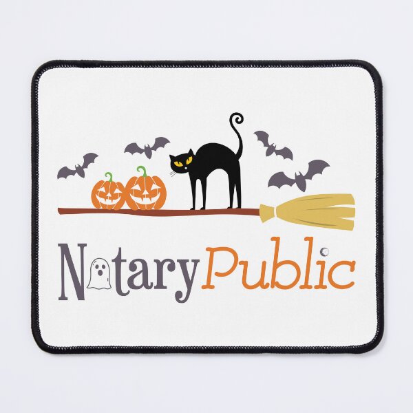 Item preview, Notary Public Halloween Broomstick – Pumpkin & Bat Witchy Design designed and sold by NotaryLife.