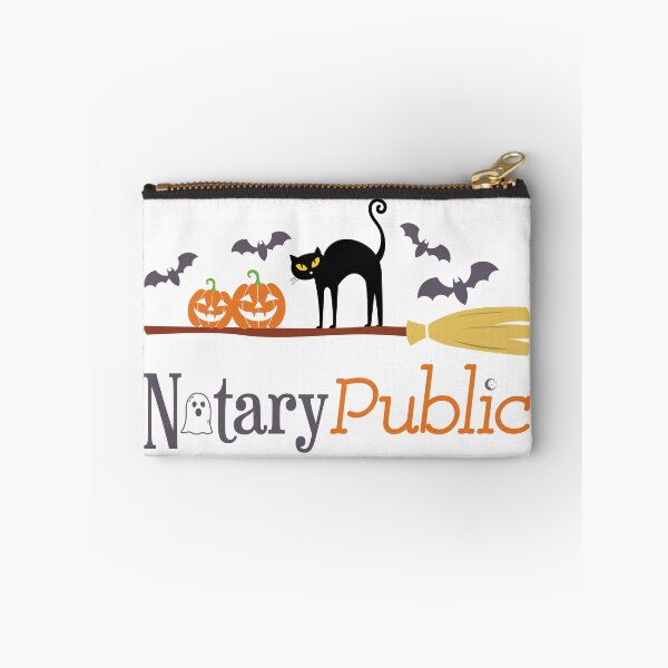 Item preview, Notary Public Halloween Broomstick – Pumpkin & Bat Witchy Design designed and sold by NotaryLife.